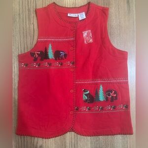 NEW Vintage Blair Christmas/Winter Vest-Size Medium